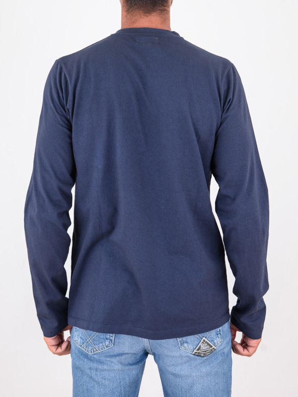 3. T-shirt Uomo Roy Roger's a Maniche Lunghe con Taschino Blu ROY ROGER'S rru689ca160111