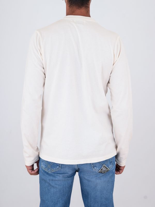 3. T-shirt Uomo Roy Roger's a Maniche Lunghe con Taschino Panna ROY ROGER'S rru689ca160111