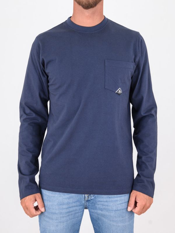 1. T-shirt Uomo Roy Roger's a Maniche Lunghe con Taschino Blu ROY ROGER'S rru689ca160111