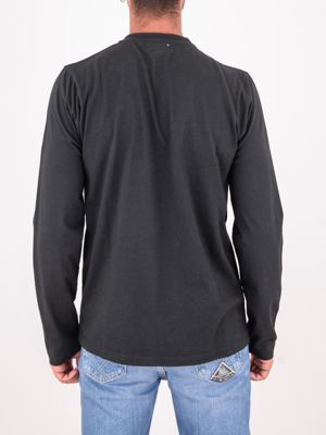 3. Roy Roger's Men's Long-Sleeved T-Shirt with Pocket Black ROY ROGER'S rru689ca160111