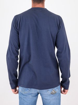 3. T-shirt Uomo Roy Roger's a Maniche Lunghe con Taschino Blu