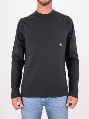 Roy Roger's Men's Long-Sleeved T-Shirt with Pocket Black ROY ROGER'S