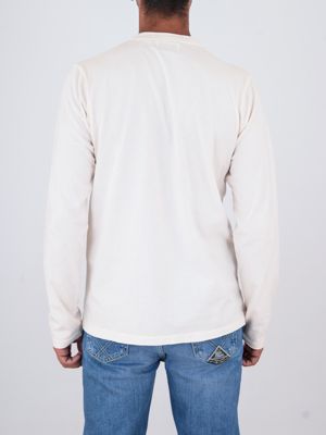 3. Roy Roger's Men's Long-Sleeved T-Shirt with Pocket Cream ROY ROGER'S rru689ca160111