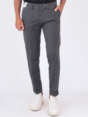 Re-Hash men's slim-fit cotton and lyocell blend chino trousers Grey Re-Hash