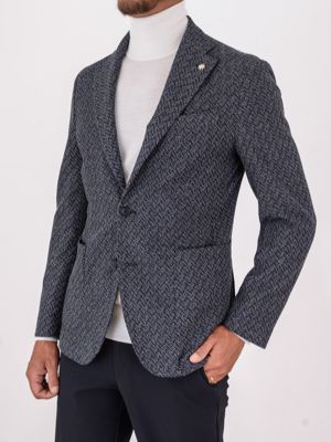 2. Veste slim fit pour homme Manuel Ritz en mélange de coton et tissu technique Bleu MANUEL RITZ 3932g2728m253675