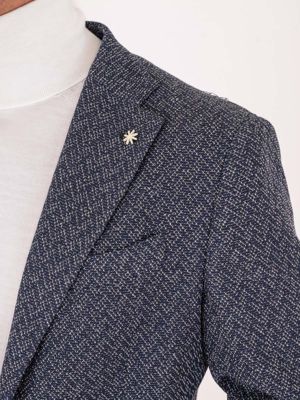 4. Veste slim fit pour homme Manuel Ritz en mélange de coton et tissu technique Bleu MANUEL RITZ 3932g2728m253675