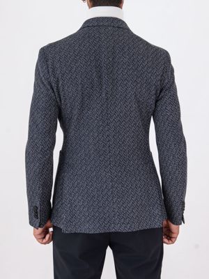 3. Veste slim fit pour homme Manuel Ritz en mélange de coton et tissu technique Bleu MANUEL RITZ 3932g2728m253675