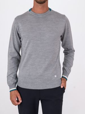 Pull ras du cou pour homme Manuel Ritz en laine mélangée Gris MANUEL RITZ