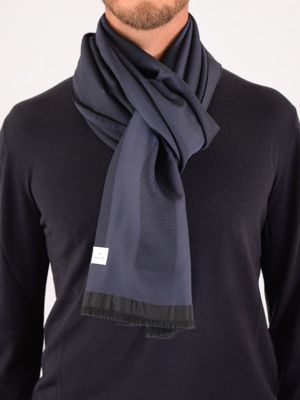 Manuel Ritz men's wool blend scarf Blue MANUEL RITZ