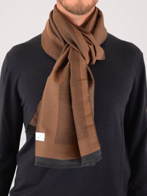 Manuel Ritz men's wool blend scarf Brown MANUEL RITZ