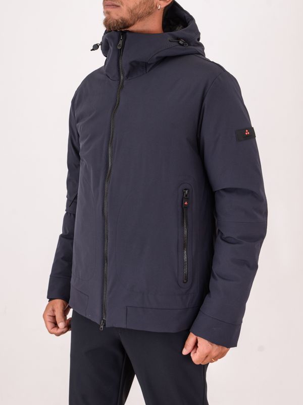 2. Peuterey men's short jacket in stretch canvas with Thermoplume padding Blue Peuterey peu556601192020