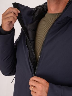 4. Peuterey men's short jacket in stretch canvas with Thermoplume padding Blue