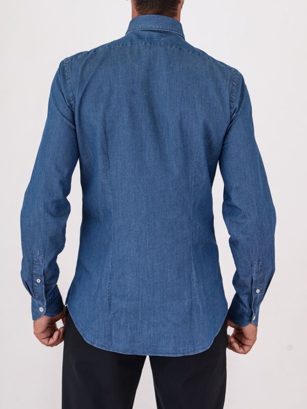 3. Chemise homme Xacus en pur coton, coupe ajustée Denim Xacus 11296.722ml