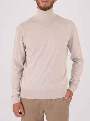 Paolo Pecora Milano men's turtleneck sweater in extra-fine wool Beige Paolo Pecora Milano