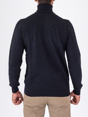 3. Pull col roulé homme Paolo Pecora Milano en laine tricotée Bleu Paolo Pecora Milano a034f009
