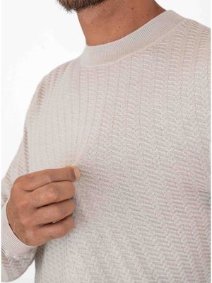 4. Paolo Pecora Milano Pull en laine jacquard pour homme Pierre ponce Paolo Pecora Milano a033f009