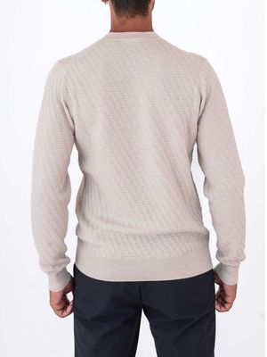 3. Paolo Pecora Milano Pull en laine jacquard pour homme Pierre ponce Paolo Pecora Milano a033f009