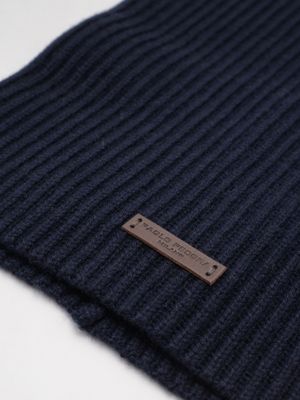 3. Scaldacollo uomo Paolo Pecora Milano in lana a costine Blu Paolo Pecora Milano 3002f009