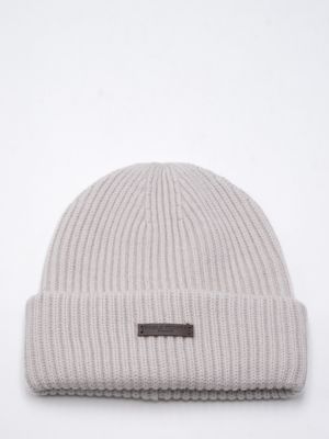 Paolo Pecora Milano Men's Ribbed Pure Wool Hat Cream Paolo Pecora Milano