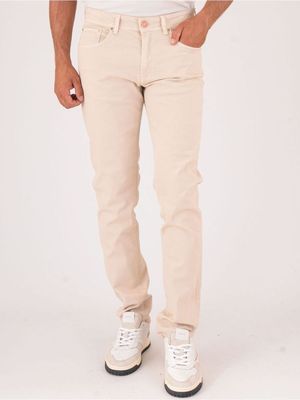 Pantalon en coton à cinq poches pour homme Manuel Ritz Crème MANUEL RITZ