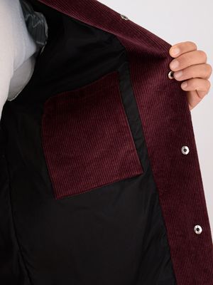 4. Paolo Pecora Milano men's overshirt in velvet-effect cotton blend Bordeaux Paolo Pecora Milano o1410227