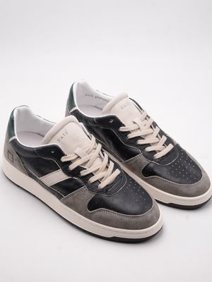 Sneakers uomo D.A.T.E. Court 2.0 in pelle e suede Nero D.A.T.E.