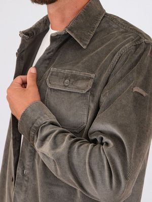 4. Overshirt uomo Paul&Shark in velluto a coste Verde PAUL & SHARK 14313179