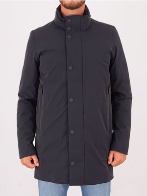 Montecristo Floating Raincoat Jkt in tessuto tecnico Stratofabric#3 Blue Black RRD