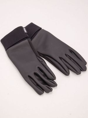 Rains Waterproof Gloves with Fleece Lining and Touchscreen Function Black RAINS