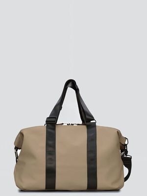 Rains Valera Weekend Bag Small in Waterproof Fabric Beige RAINS