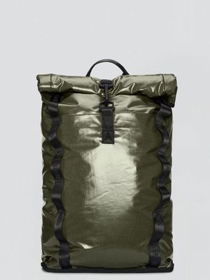 Rains Sibu Rolltop Rucksack in waterproof technical polyester Green RAINS