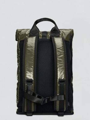 2. Rains Sibu Rolltop Rucksack in waterproof technical polyester Green
