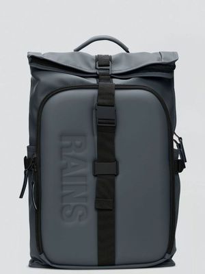 Rains Texel Molded Backpack in waterproof fabric Grayish Blue RAINS