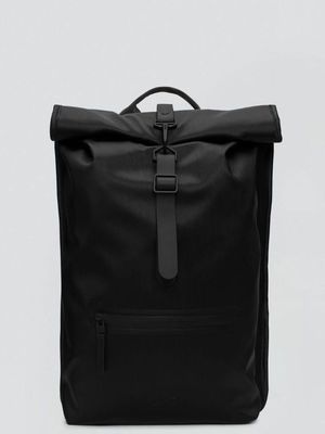 Rains Rolltop Rucksack in waterproof fabric Black RAINS