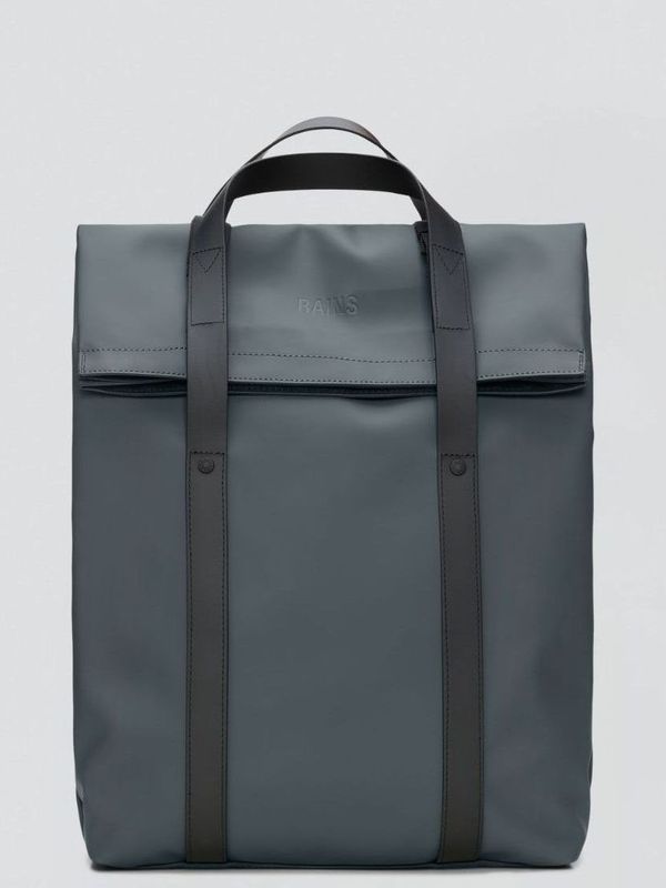1. Rains 2 Way Tote Backpack in waterproof fabric Grayish Blue RAINS 12940