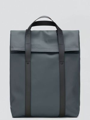 Rains 2 Way Tote Backpack in waterproof fabric Grayish Blue RAINS