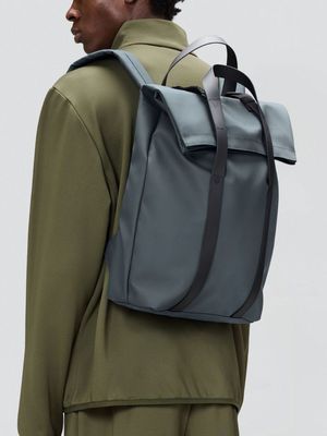 4. Rains 2 Way Tote Backpack in waterproof fabric Grayish Blue RAINS 12940