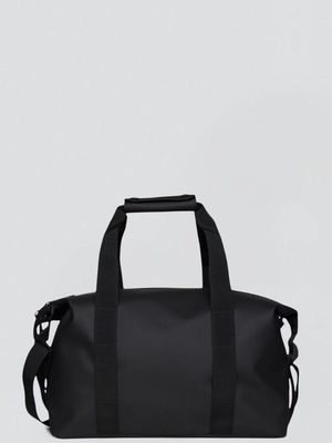 Rains Hilo Weekend Bag Small in waterproof fabric Black RAINS