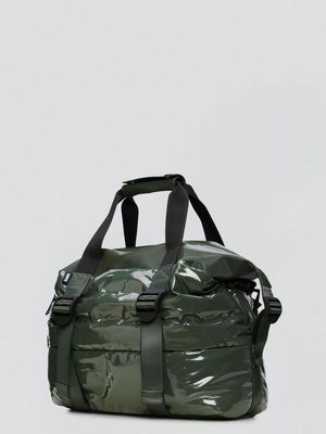 2. Rains Puffer Mix Weekend Bag Small in waterproof fabric Green