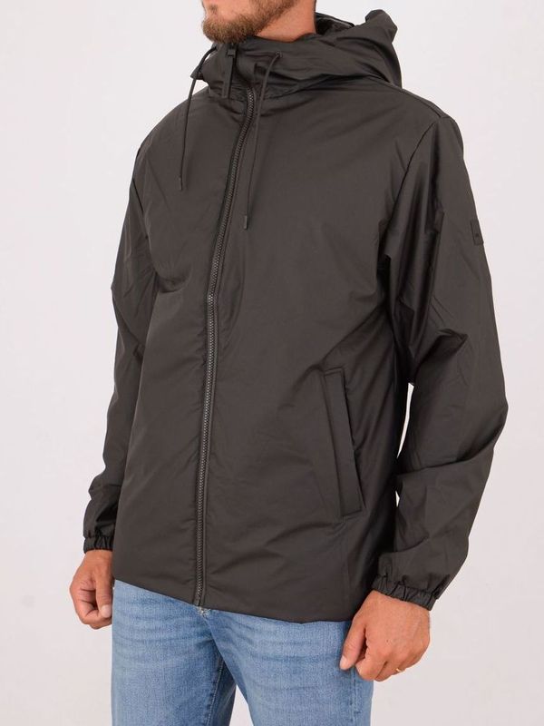 2. Rains Lohja Insulated Jacket in Technical PU Fabric Black RAINS 15770