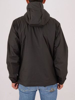 3. Rains Lohja Insulated Jacket in Technical PU Fabric Black