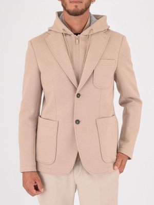 Veste en coton pour homme Manuel Ritz avec plastron amovible Beige MANUEL RITZ