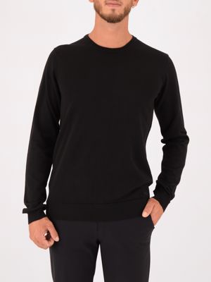Pull slim fit homme Hugo en laine vierge Noir Hugo