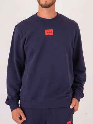 Felpa uomo Hugo in cotone French Terry Viola Hugo