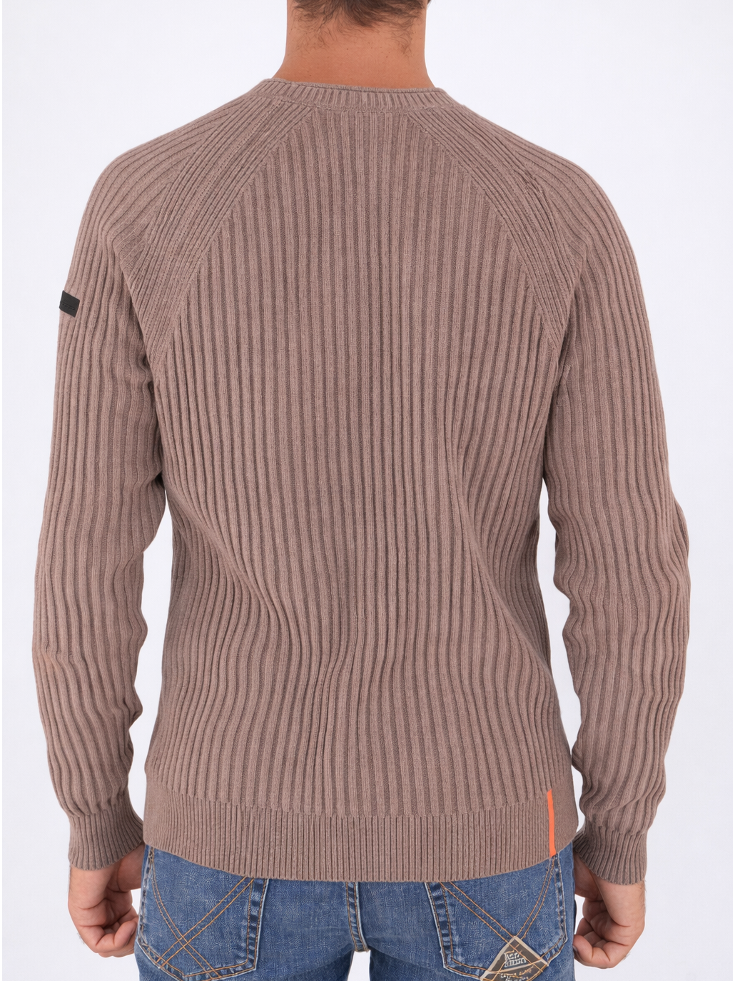RRD Men's Velvet Rave Round Knit in English Rib Beige RRD ...