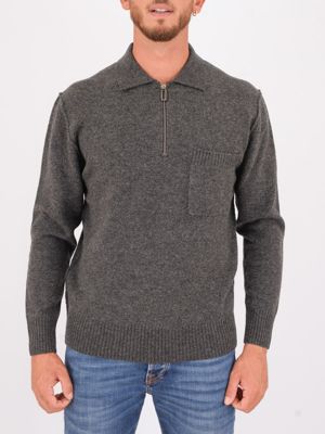 Paolo Pecora Milano men's sweater in pure wool. Grey Paolo Pecora Milano