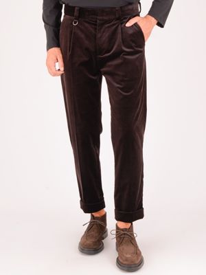 Pantalon homme en velours Paolo Pecora Milano Brun Paolo Pecora Milano