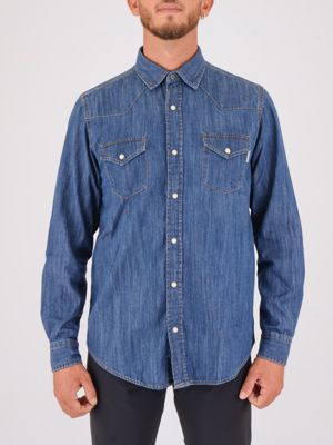Roy Roger's Men's Martin Mid-Wash Denim Shirt Denim ROY ROGER'S