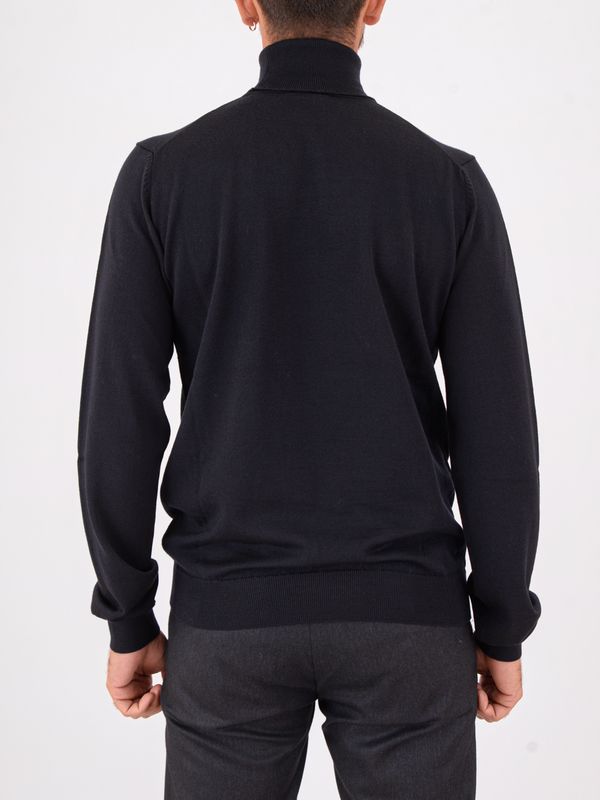 3. Hugo men's pure wool turtleneck sweater Blue Hugo 50474174