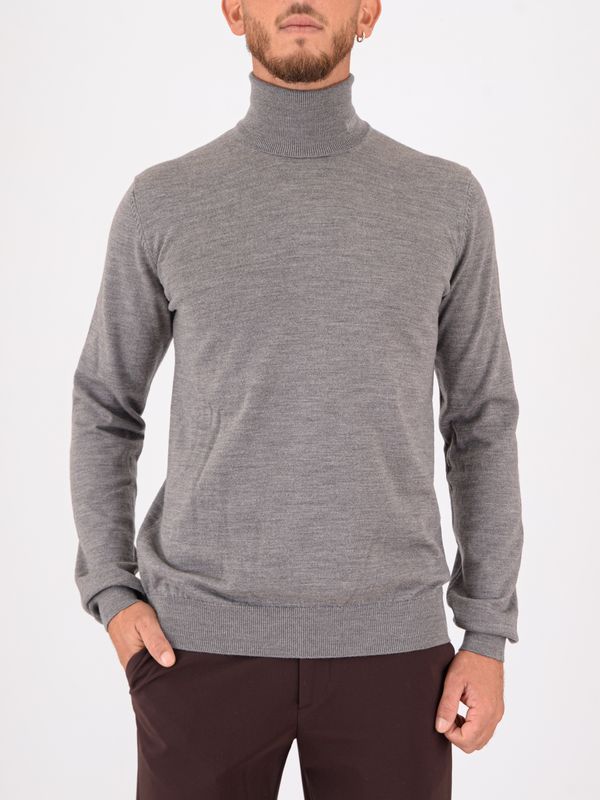 1. Hugo men's pure wool turtleneck sweater Grey Hugo 50474174